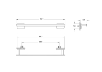 A44131-Vitra Base 600 Krom Uzun Havluluk