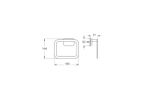 A4413236-Vitra Base 600 Krom Halka Havluluk - Mat Siyah