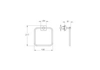 A44803 - Vitra Root Kare Havluluk, Krom