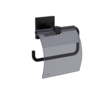 A4480436 - Vitra Root Tuvalet Kağıtlığı (Kapaklı), Mat Siyah