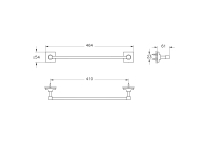 A44809 - Vitra Root Havluluk, Tekli - Krom