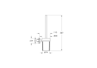 A44811 - Vitra Root Duvardan Tuvalet Fırçalığı, Krom