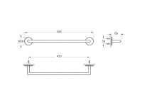 A4488625 - Vitra Origin 45cm Uzun Havluluk, Fırçalı Altın