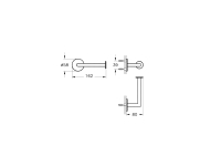 A4488734 - Vitra Origin Tuvalet Kağıtlığı - Fırçalı Nikel