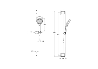 A45909 - Artema Base R 100mm 1F Sürgülü El Duşu, Krom