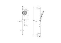 A4592736 - Vitra Prime S 130mm 3F Sürgülü El Duşu, Mat Siyah