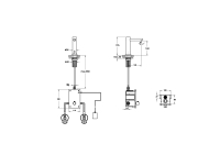 A47213-Vitra Aquasee Temassız Lavabo Bataryası - Tezgah Üstü Elektrikli Çift Su Girişli - Krom