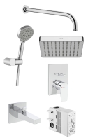 A49322 - Artema Flow Square Ankastre Banyo Seti, Krom