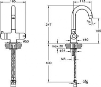 Artema Aquaheat Thermostatik Lavabo Bataryası - Krom