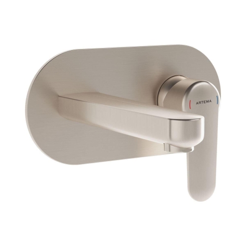 Artema Root Round Ankanstre Lavabo Bataryası - Fırçalı Nikel