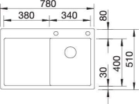 521623-Blanco Claron Paslanmaz Çelik Eviye - 4 S - IF Sol Damlalıklı