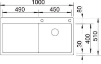 521625-Blanco Claron Paslanmaz Çelik Eviye - 5 S - IF Sol Damlalıklı