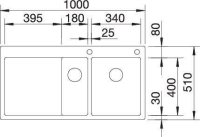 521645-Blanco Claron Paslanmaz Çelik Eviye - 6  S - IF Sol Damlalıklı