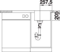 523030-Blanco Paslanmaz Çelik Eviye Lemis 45 S - IF