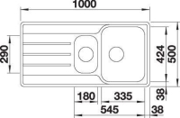 523032-Blanco Paslanmaz Çelik Eviye Lemis 6 S - IF
