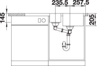 523032-Blanco Paslanmaz Çelik Eviye Lemis 6 S - IF