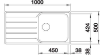 523034-Blanco Paslanmaz Çelik Eviye Lemis XL 6 S - IF