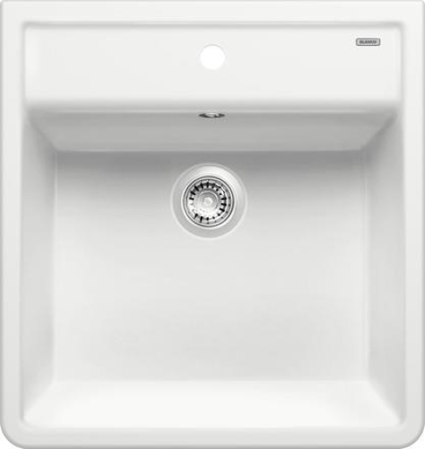 Blanco Seramik Eviye Panor 1 Delikli - Kristal Beyaz