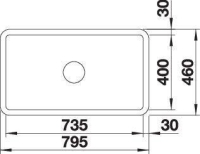 525163-Blanco Seramik Eviye Villae Single FarmHouse - Kristal Beyaz