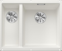 523562-Blanco Silgranit Eviye Subline 340/160-U - Büyük Göz Sağ - Beyaz