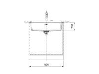 125.0688.498-Franke Fragranit Evye Maris MRG 110-72 Stone Grey Tek Gözlü Damlalıksız Bx