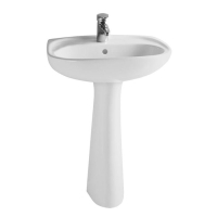 Norm Lavabo 55 cm - Orta Armatür Delikli - Beyaz