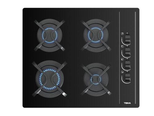 Teka 64002 KBC BK 60 cm Kristal Cam Siyah Ankanstre Gazlı Ocak