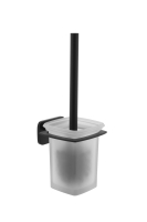 Vitra Base 600 Krom Duvardan Tuvalet Fırçalığı - Mat Siyah