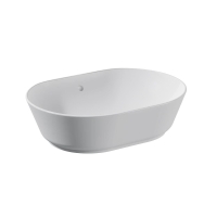 Vitra Geo Çanak Lavabo - Oval 55x40 cm Armatür Deliksiz , Su Taşma Delikli - Beyaz