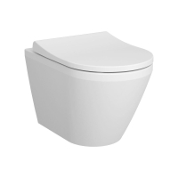 Vitra İntegra Round Asma klozet - Rim-Ex Gizli Montajlı 55 cm Taharet borulu - Beyaz