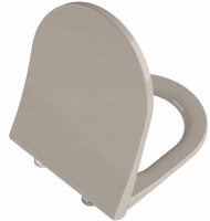 Vitra İntegra Round Slim Etekli Klozet Kapağı Duroplast Yavaş Kapanır, Mat Kum Beji