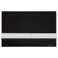 740-1101-Vitra Select Kumanda Paneli - Siyah Cam Slach Krom Buton