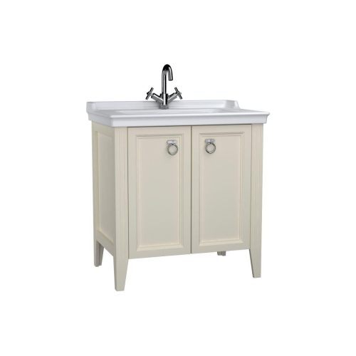 Vitra Valarte Lavabo Dolabı 80 cm - Kapaklı Etajerli - Fil Dişi
