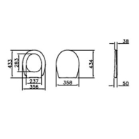 134-003-959-Norm Klozet Kapağı - Yavaş Kapanır Plastik Menteşeli Üstten Sıkmalı Kolay Çıkabilir