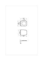 191-003-009-Vitra İntegra Square Klozet Kapağı Duroplast Slim - Üstten Sıkmalı Yavaş Kapanır - Beyaz