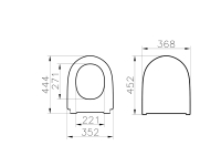 230-003R009-Vitra Nest Quantum FLush Wrap Klozet Kapağı Duropast - Beyaz