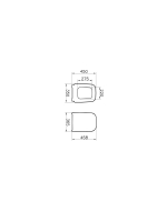 91-003-009-Vitra İntegra Square Klozet Kapağı Duroplast - Üstten Sıkmalı Yavaş Kapanır - Beyaz