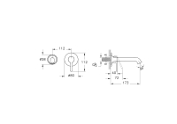 A4288925 - Vitra Origin Classic 2D Ankastre Lavabo Bataryası (Sıva Üstü) - Fırçalı Altın