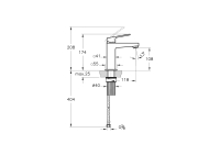 A43720 - Artema Minimax Square Lavabo Bataryası Standart, Krom