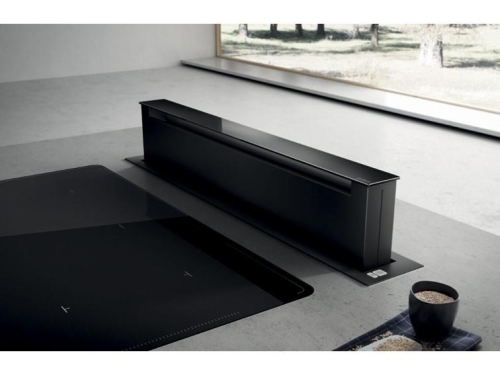Elica Pandora Gme BL/A/90 - Black + Black Glass - Table / Hob Extra
