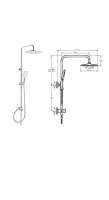 Punto Duş Sistemleri - Plus 3S Kare Duş Kolonu