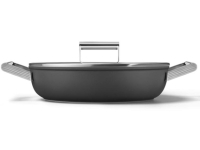 Smeg Cookware 50-S Style Siyah Pilav Tenceresi Cam Kapaklı 28 cm