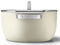 Smeg Cookware 50-S Style Krem Tencere Cam Kapaklı 26 cm