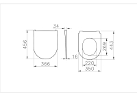 Universal Round Klozet Kapağı Super Slim Duroplast Klozet Kapağı, Beyaz
