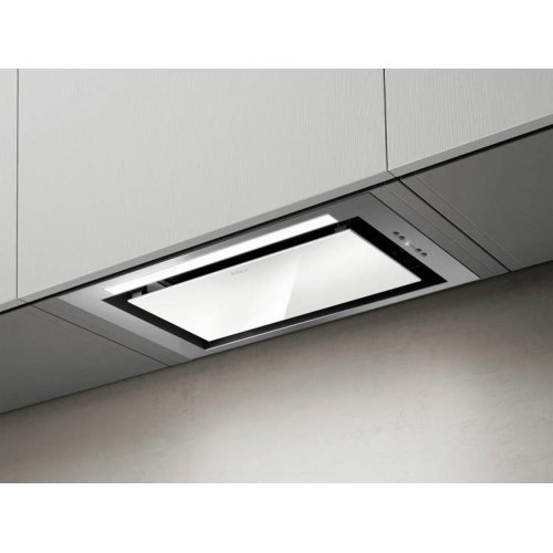Elica Hidden 2.0 IXGL/A/60 - Stainless Steel + White Glass - Canopy